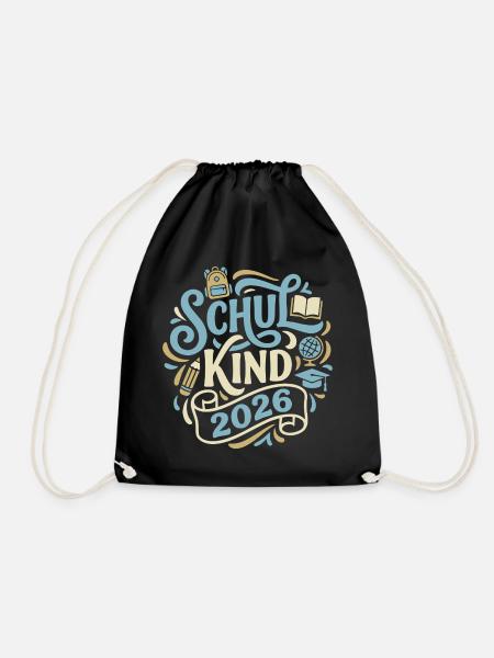 Schulkind 2026 - Turnbeutel - Schwarz