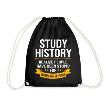 Historical Historian History - Drawstring Bag - black - Front