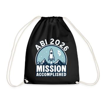 Abi 2026 - Mission accomplished - Drawstring Bag - black - Front