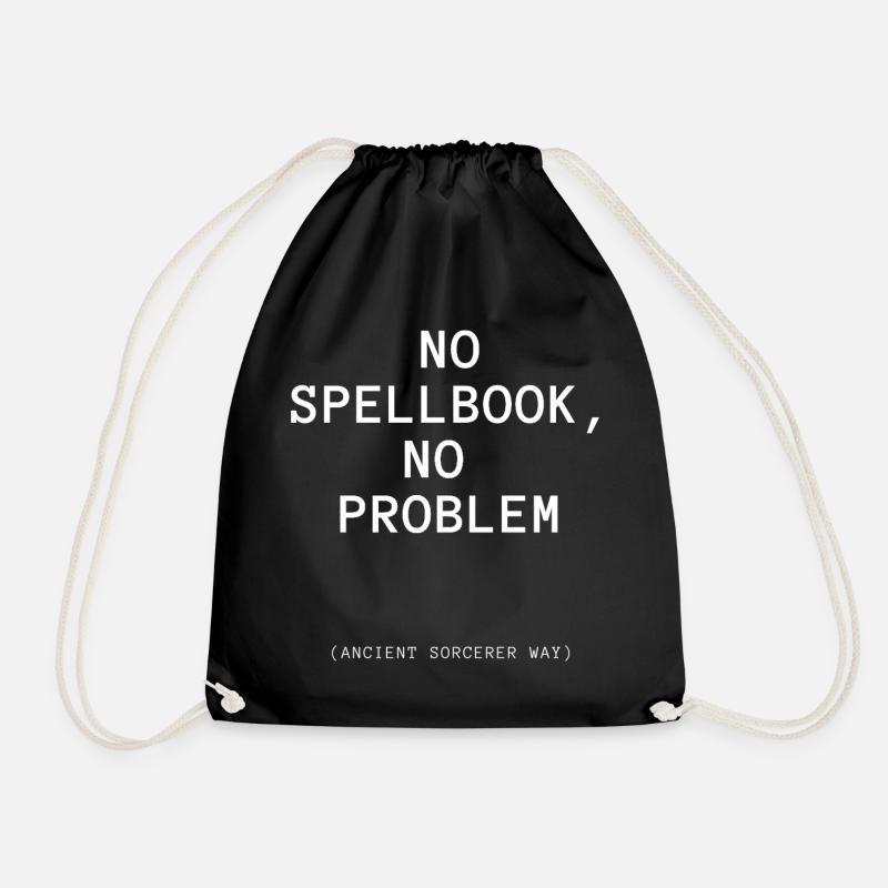 DeD sorcerer-themed T-shirt - Drawstring Bag - black