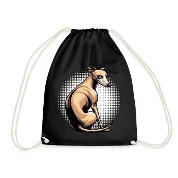 Whippet Greyhound Whippets Propriétaire de lévrier - Sac de sport léger - noir - Devant