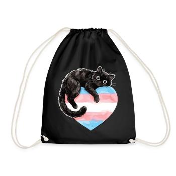Pride Month LGBTQ - Protect Trans Kids - Drawstring Bag - black - Front