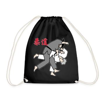 Judo - Uchi mata - Turnbeutel - Schwarz - Vorne