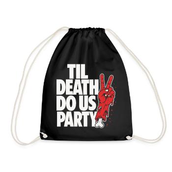 Till Death Do Us Party Zombie - Drawstring Bag - black - Front
