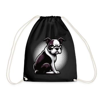 Boston Terrier Boston Terrier Owner Bostie - Drawstring Bag - black - Front