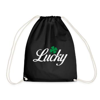 Lucky day Ireland holiday lucky St. Patrick's Day - Drawstring Bag - black - Front
