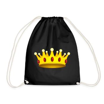 Crown for king or queen - Drawstring Bag - black - Front