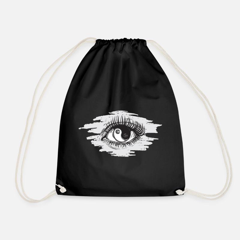Yin and Yang in mind - Drawstring Bag - black