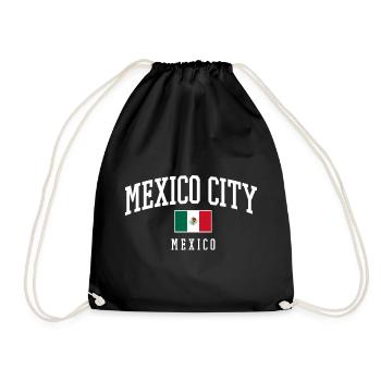 Drapeau typographique de Mexico - Sac de sport léger - noir - Devant