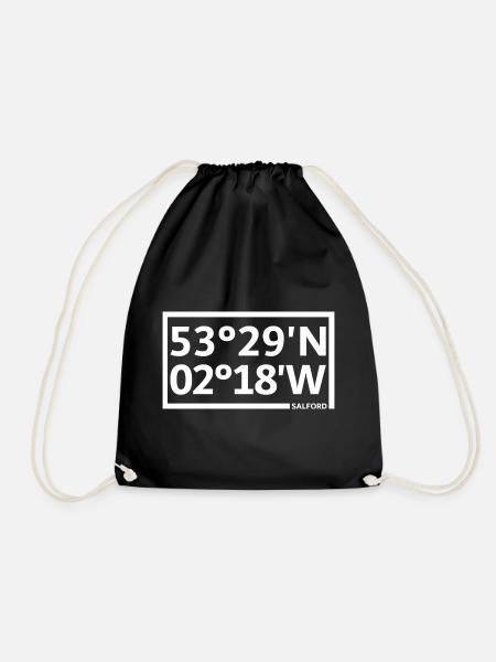 Salford Coordinates - Drawstring Bag - black