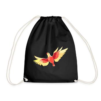 Bird hovering in the sky - Drawstring Bag - black - Front