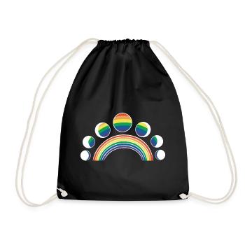 LGBT Moon Phases Moons Arcs-en-ciel - Sac de sport léger - noir - Devant