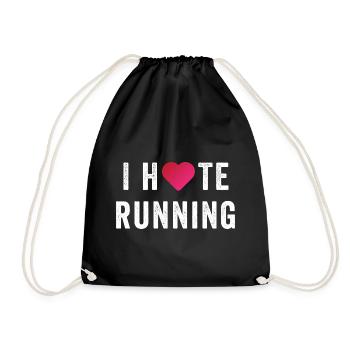 I Love/Hate Running - Drawstring Bag - black - Front