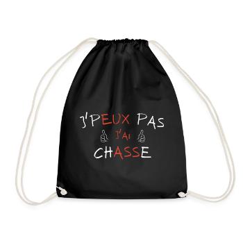 j'peux pas j'ai Chasse - Sac de sport léger - noir - Devant