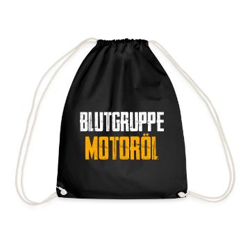 Blutgruppe Motoröl - Turnbeutel - Schwarz - Vorne