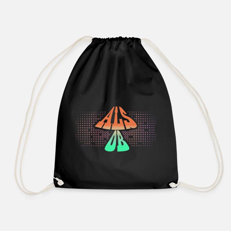 As though - Drawstring Bag - black