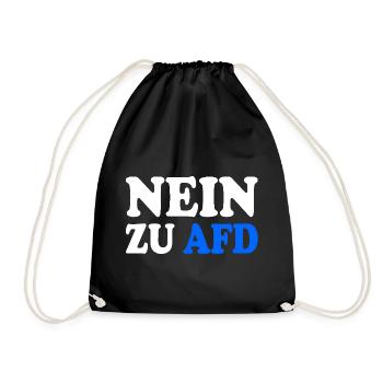 No to afd - Drawstring Bag - black - Front