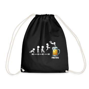 Friday Weekend Beer Lovers Beer Drinkers - Drawstring Bag - black - Front