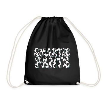 Bubble graffiti with turquoise exterior line - Drawstring Bag - black - Front