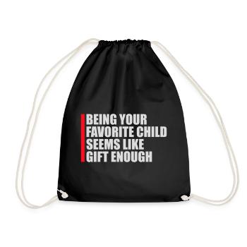 Être votre enfant préféré semble être un cadeau suffisant - Sac de sport léger - noir - Devant