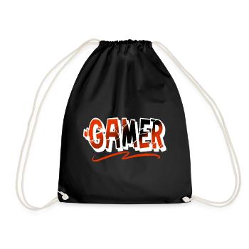 Gamer - Turnbeutel - Schwarz - Vorne