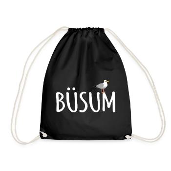 Büsum Möwe - Turnbeutel - Schwarz - Vorne
