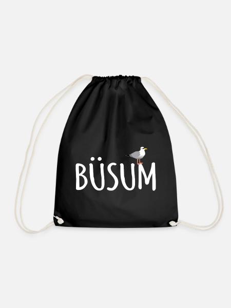 Büsum Möwe - Turnbeutel - Schwarz