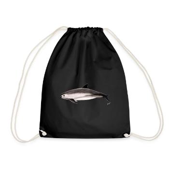 Vaquita marina - Mexican porpoise - Marsouin - Drawstring Bag - black - Front