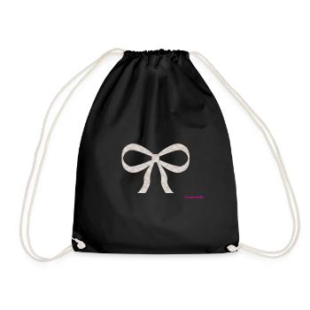 Noeud Dentelle Blanche Romantique - Sac de sport léger - noir - Devant
