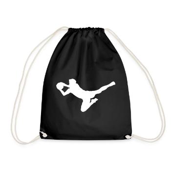 Footballer Football Men's Footballer Football Match - Drawstring Bag - black - Front