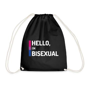Hallo, ich bin bisexuell - Turnbeutel - Schwarz - Vorne