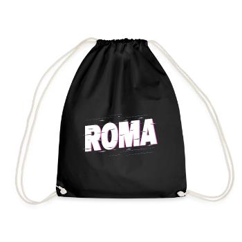 Rome Roma Italie Ville Écriture Accueil Amour Vacances - Sac de sport léger - noir - Devant