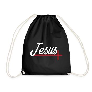 Jesus Kruzifix - Turnbeutel - Schwarz - Vorne