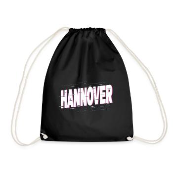 Hannover Germany City Font Home Love - Drawstring Bag - black - Front