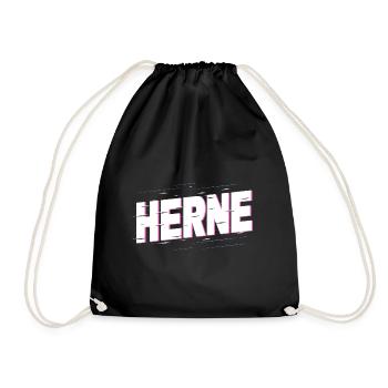 Herne Germany City Writing Home Love - Drawstring Bag - black - Front