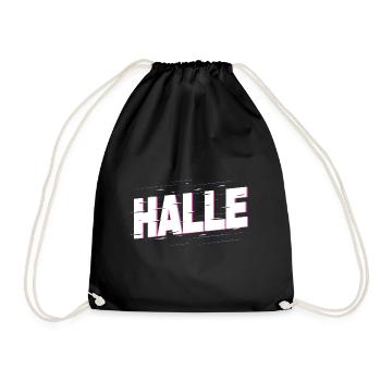 Halle Saale Germany City Font Home - Drawstring Bag - black - Front