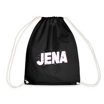 Jena Germany City Writing Home Love - Drawstring Bag - black - Front