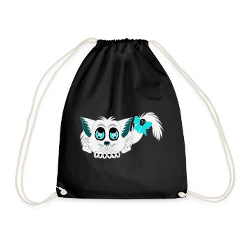 Geister-katze, Halloween Outfit, Mädchen - Turnbeutel - Schwarz - Vorne