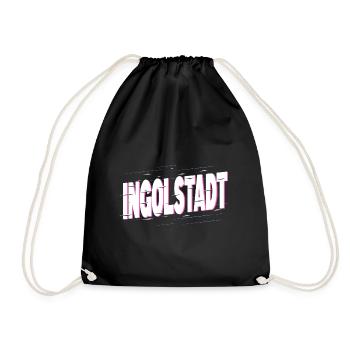 Ingolstadt Deutschland Stadt Schrift Heimat Liebe - Turnbeutel - Schwarz - Vorne