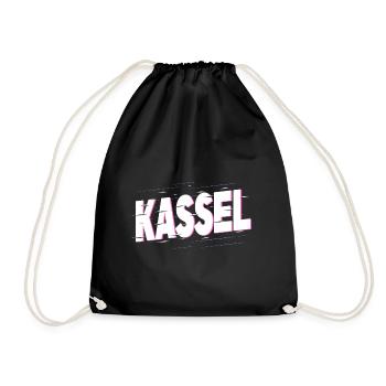 Kassel Germany City Font Home Love - Drawstring Bag - black - Front
