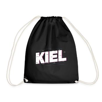 Kiel Allemagne City Font Accueil Amour - Sac de sport léger - noir - Devant