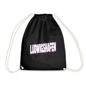 Ludwigshafen Germany City Font Home - Drawstring Bag - black - Front