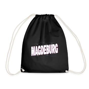 Magdebourg Allemagne City Font Accueil Amour - Sac de sport léger - noir - Devant