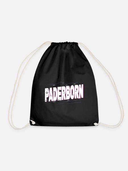 Paderborn Deutschland Stadt Schrift Heimat Liebe - Turnbeutel - Schwarz
