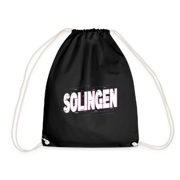 Solingen Germany City Font Home Love - Drawstring Bag - black - Front