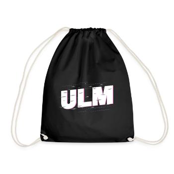 Ulm Deutschland Stadt Schrift Heimat Liebe - Turnbeutel - Schwarz - Vorne
