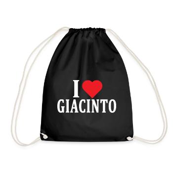 t-shirt J’aime la jacinthe idée cadeau t-shirt - Sac de sport léger - noir - Devant