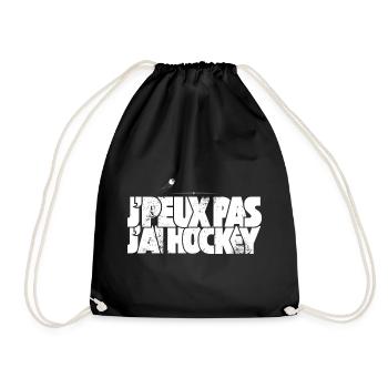 J'peux pas j'ai Hockey - Sac de sport léger - noir - Devant