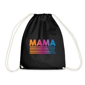 Mama Vintage - Turnbeutel - Schwarz - Vorne
