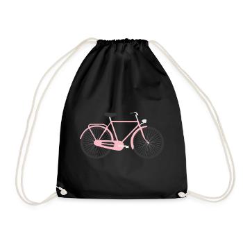 Style with French bike designs - Drawstring Bag - black - Front